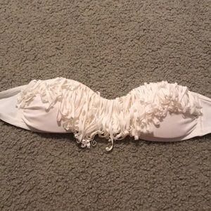 White strapless Hollister bikini top